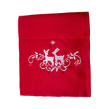 Natural Style Merry Christmas Embroidered Table Runner
