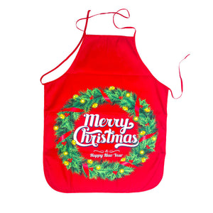 Fashion Red Christmas Santa Claus Aprons Decor Home Kitchen Cooking Baking Cleaning Apron