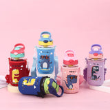 Children's Water Glass Cartoon Design for Kids Water Bottle Silicone Rubber Free