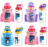 Children's Water Glass Cartoon Design for Kids Water Bottle Silicone Rubber Free
