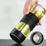 Unbreakable High Quality Glass Water Bottle with Stainless Steel Tea Infuser
