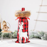 Wholesale Santa claus Christmas Wine Bottle Cover for Christmas Dinner Table Decorations