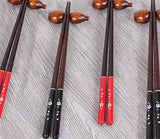 Natural Color Solid Wooden Reusable Set Gift Chopstick