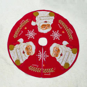 Manufacturer New Arrival Amazon Hot Sale Red Western Christmas Tree Skirt