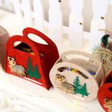 Custom Santa Claus Kids Red Felt Christmas Storage Basket