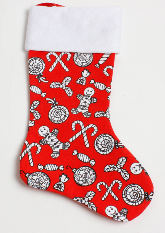 Red Hanging Christmas Decoration Socks