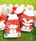 Customized Reusable Party Decoration Santa Christmas Bag For Packing Gift