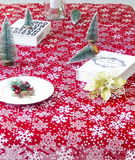 100% Polyester Customized Size Christmas Table Cloth