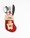 Christmas Decorations Santa Clause Snowman Reindeer Tableware Holders Stockings Knife Fork Bags Covers