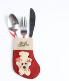 Christmas Decorations Santa Clause Snowman Reindeer Tableware Holders Stockings Knife Fork Bags Covers