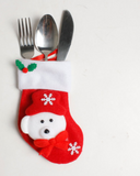 2022 Christmas Santa Fork Knife Cute Cutlery Holder Bag Table Dinnerware Decoration