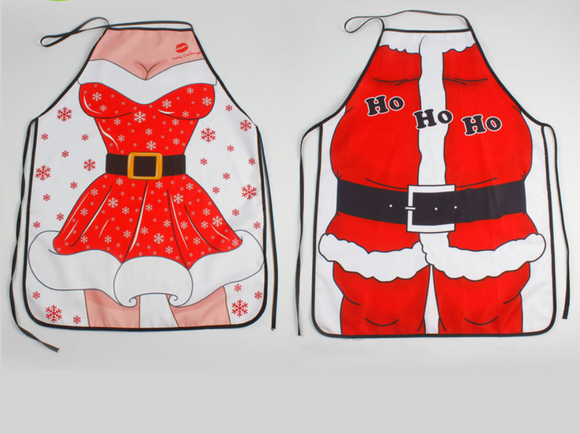 Holiday Kitchen Santa Style Decoration Dinner Party Cooking Christmas Apron