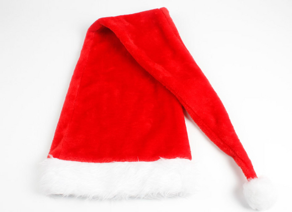 Red Fluffy Christmas Santa Hat for Adults and kids