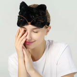 New Soft Cute Rabbit Plush Embroidery Sleep Eye Mask for Kids