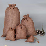 Natural Hemp Drawstring Bags Wholesale Burlap Gift Drawstring Pouch Jute Bags with String