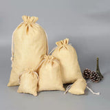 Natural Hemp Drawstring Bags Wholesale Burlap Gift Drawstring Pouch Jute Bags with String