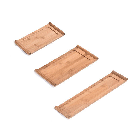 Eco Friendly Decoration Bamboo Wooden Serving Tray for Food and Sushi