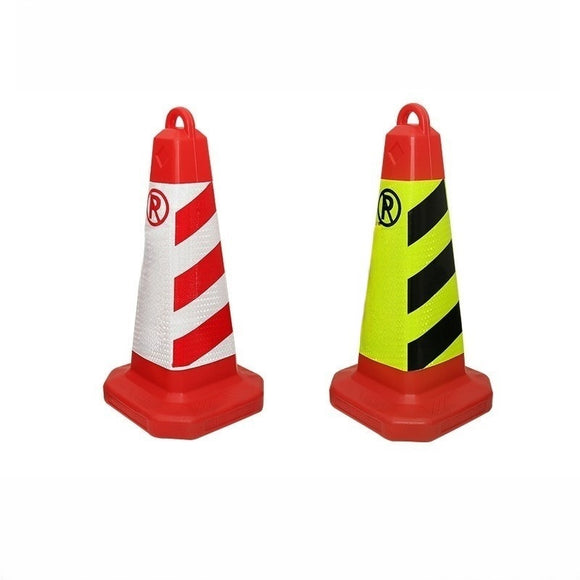 Sand Filled Safety Traffic Cones with Reflective Collars and Handle