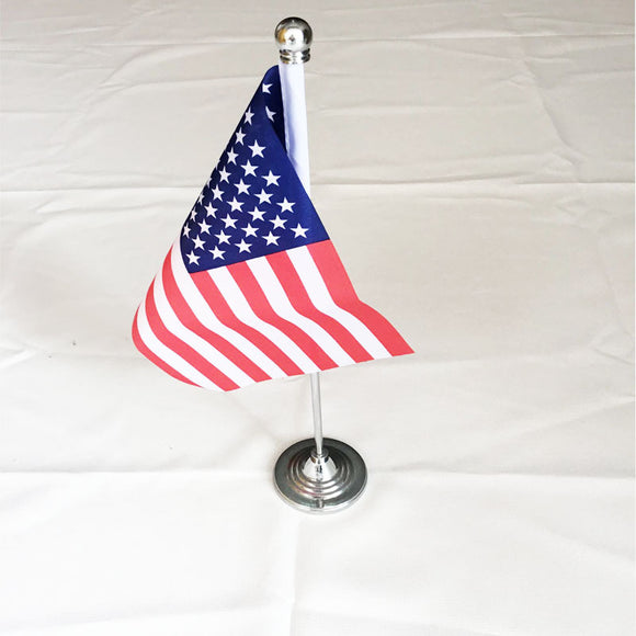 USA Flag American Table Desk Small Mini Flags Decorations