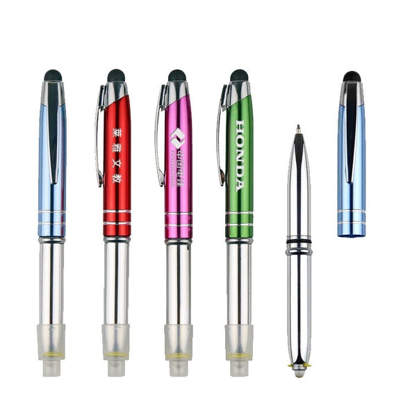Custom Metal Ballpoint Pens Personalized Bulk with Stylus Name Message Logo