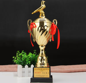 Crown Awards Pigeon Trophy with Custom Engraving