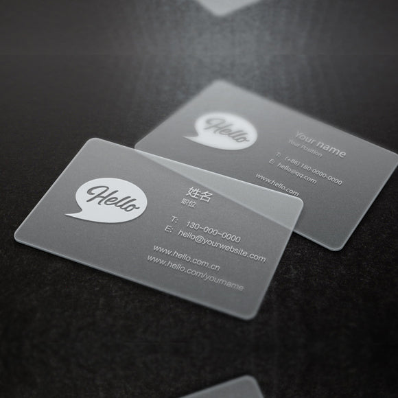 Custom Business Transparent PVC Cards