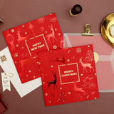 Red Merry Christmas Holiday Greeting Cards