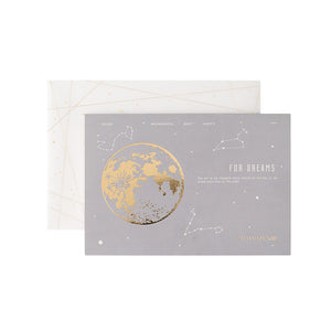 Greeting Card with Gold Foil plant on Dark Paper with Envelope
