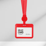 Silicone Badge Holder Lanyards for Id Badges Horizontal Card Holder