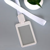 Badge Holder Silicone ID Badge Card Holder with Lanyard Neck Strap