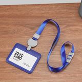 Silicone Badge Holder Lanyards for Id Badges Horizontal Card Holder
