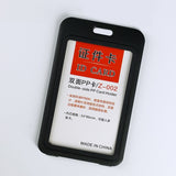 Sliding ID Credit Cards Holder Protector Pouch with Clear Window for Office School
