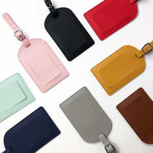 Luggage Tag Faux Leather for Suitcase Women Kids