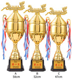Large Gold Trophy Cup for Competitions