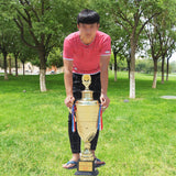 Plastic Golden Trophy Cup Award for School Office Sports