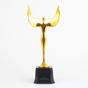 Plastic Award Gold Angel Trophy Cup