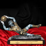 Personalized Soccer Goalie Male Trophy On Black Base