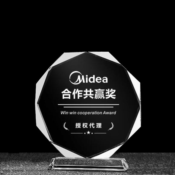 Customize Recognition Crystal Award with Engraving
