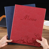 PU Leather Menu 2 View Style Double Fold Panel for Restaurant Coffee Bars