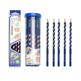 Wood-Cased Graphite HB Pre-Sharpened Pencils and Triangular Grip Pen Anti-skid Design