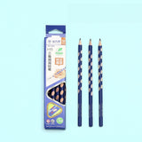 Wood-Cased Graphite HB Pre-Sharpened Pencils and Triangular Grip Pen Anti-skid Design