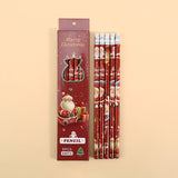 Christmas Pencils with Eraser Holiday Pencils with Christmas Elements of Santa Claus