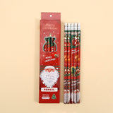 Christmas Pencils with Eraser Holiday Pencils with Christmas Elements of Santa Claus