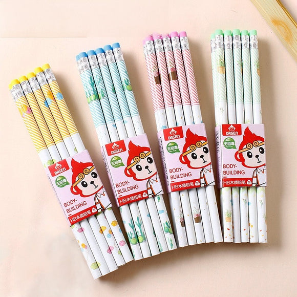 Cute Cartoon Pencil Assortment Wooden Pencils