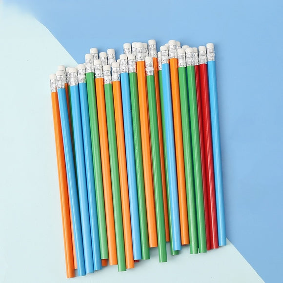 Unsharpened Art Wood Pencils with Latex Free Erasers