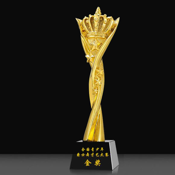 232347 Customize Gold Resin Trophy Awards