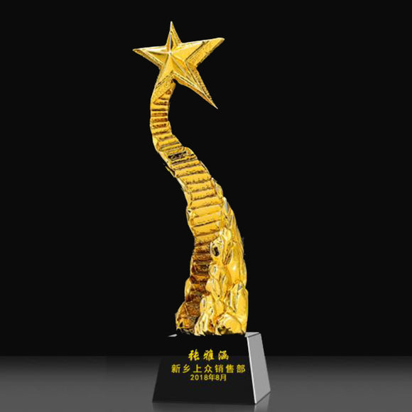 232355 Customize Gold Resin Trophy Awards