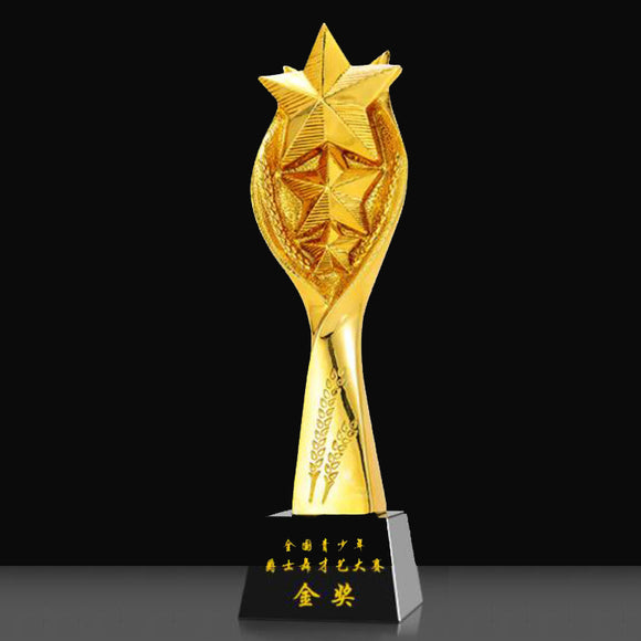 232362 Customize Gold Resin Trophy Awards