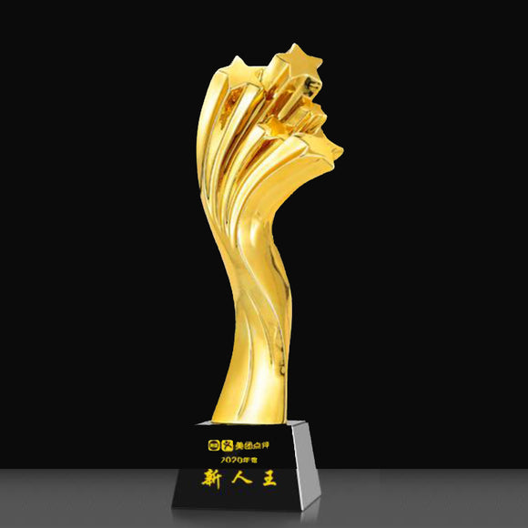 232366 Customize Gold Resin Trophy Awards