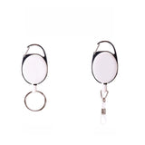 232590 Retractable ID Badge Holder Badge Reel with Belt Clip and Key Ring